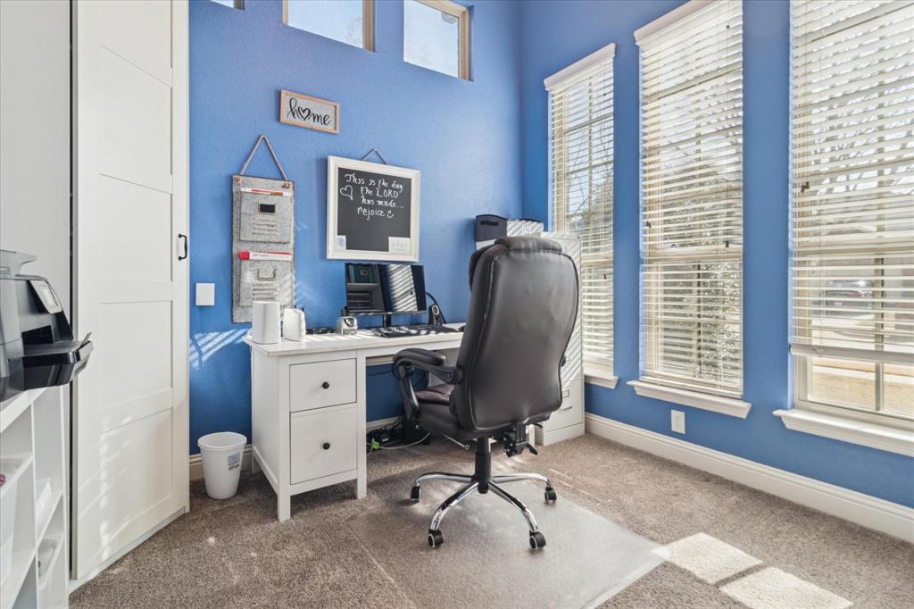 3605 Dogwood Road Melissa, TX 75454 - Photo 15 of 25 a view of a workspace with furniture and a window