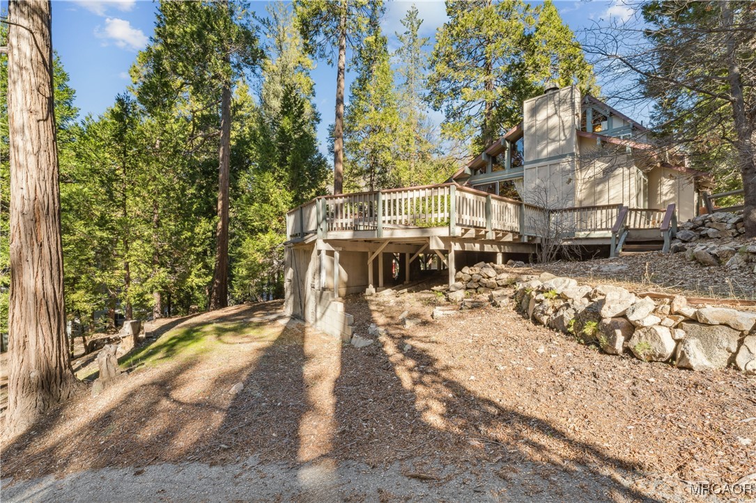 296 Massive Road Lake Arrowhead, CA 92352 - Photo 35 of 43 a view of a yard with trees