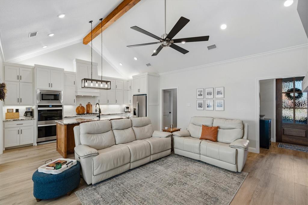 1825 Meadowview Canton, TX 75103 - Photo 12 of 36 a living room with furniture and kitchen view