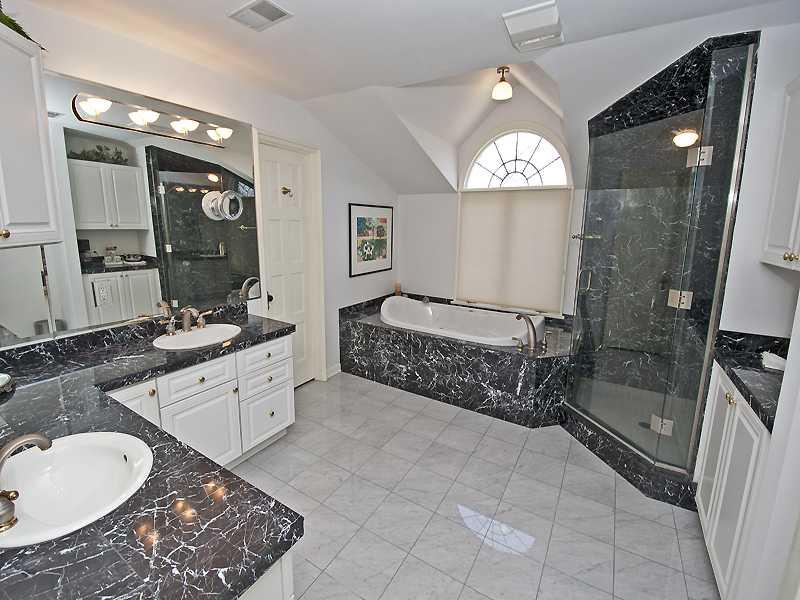 10 Midway Road Mt. Lebanon, PA 15216 - Photo 12 of 16 Master Bath/Spa. Marble Master Bath with spa tub, enclosed shower, mini fridge and microwave cabinet.