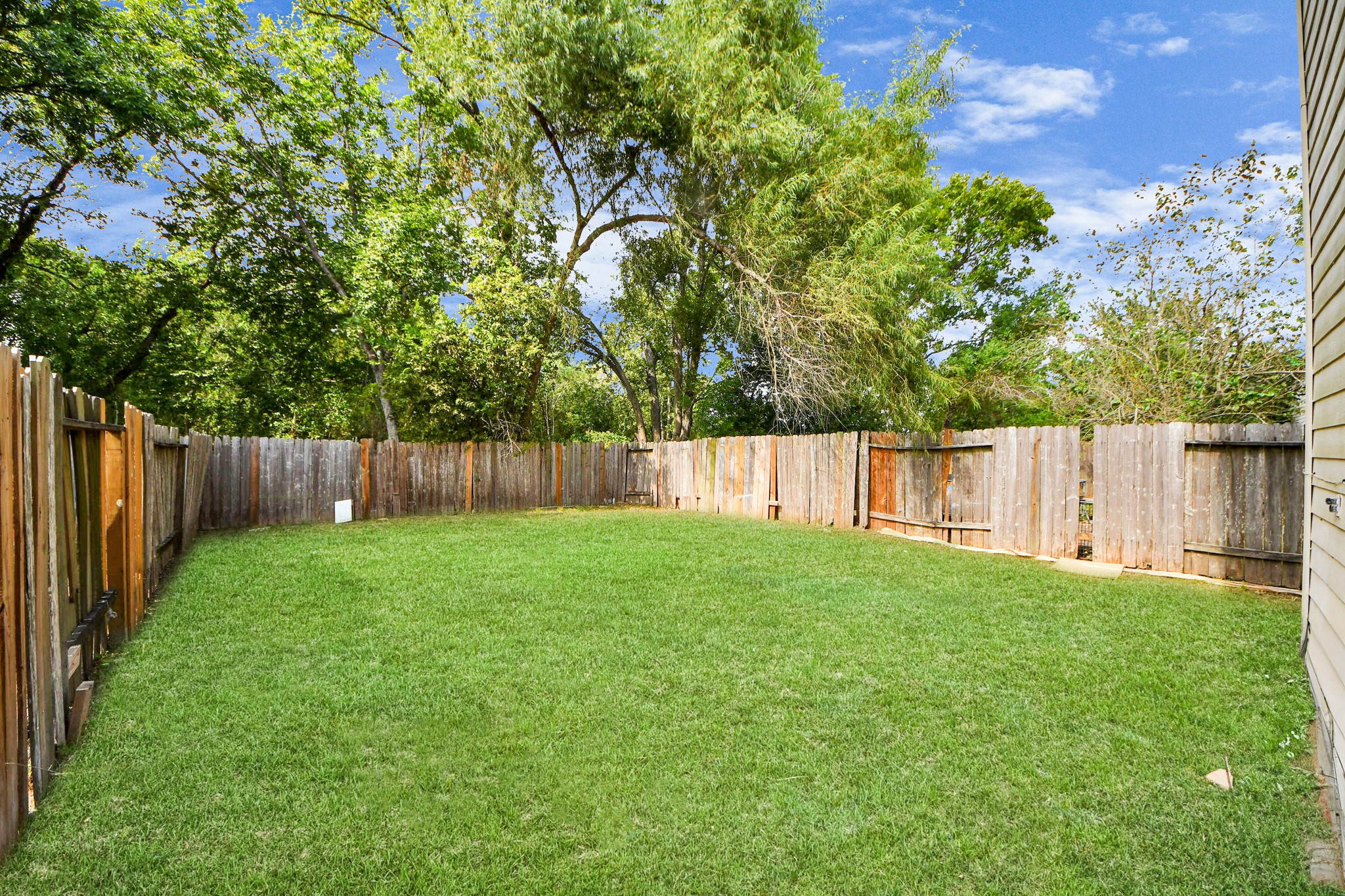 8126 Jutland Road Houston, TX 77033 - Photo 45 of 46 a view of a yard with a fence and trees