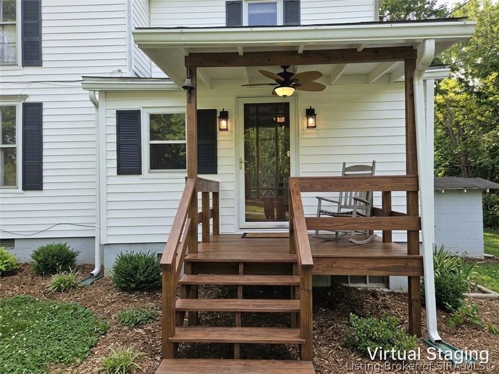 2493 East Bacon Ridge Road Marengo, IN 47140 - Photo 10 of 35 VIRTUAL STAGING side porch