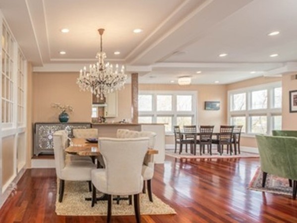 152 Winthrop Road, Unit 2 Brookline, MA 02445 - Photo 3 of 28 a view of a dining room with furniture window and wooden floor