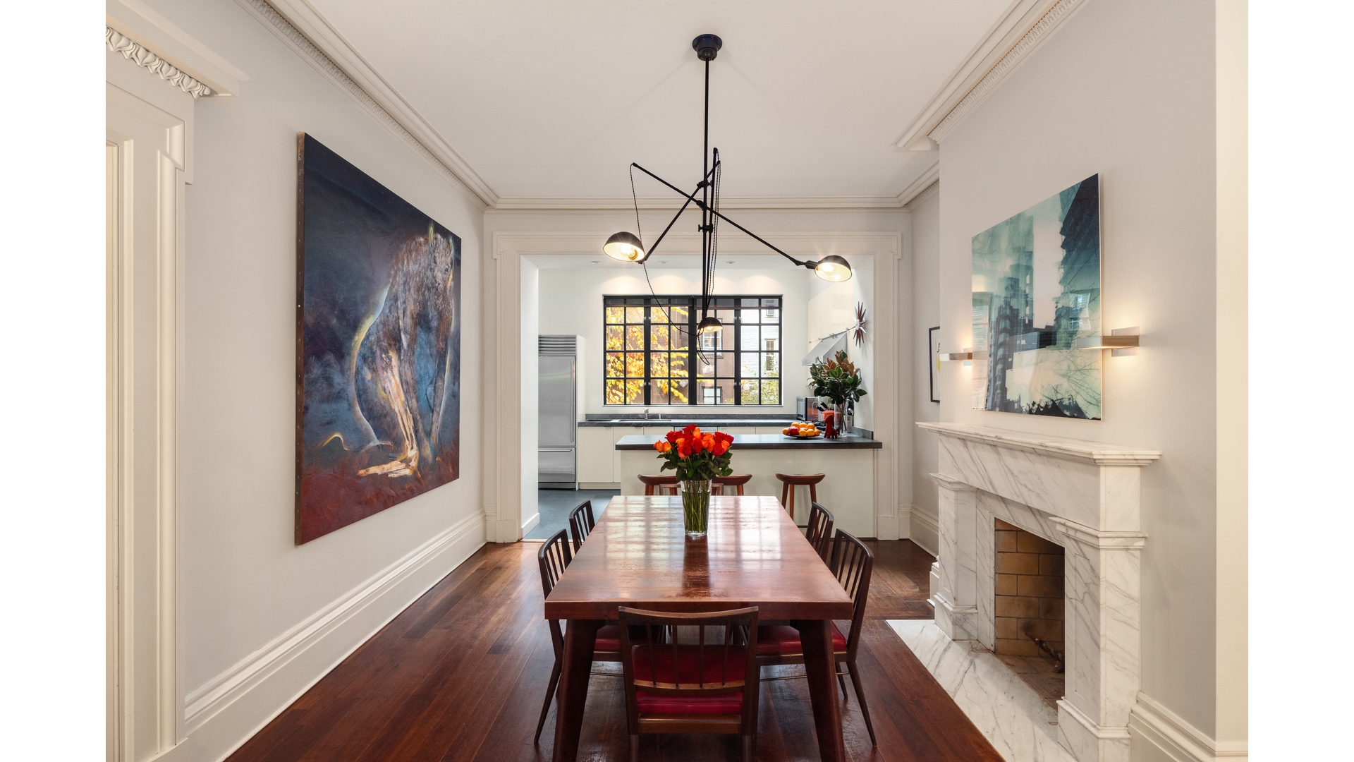 48 Jane Street Manhattan, NY 10014 - Photo 5 of 17 a view of a livingroom with furniture window and wooden floor