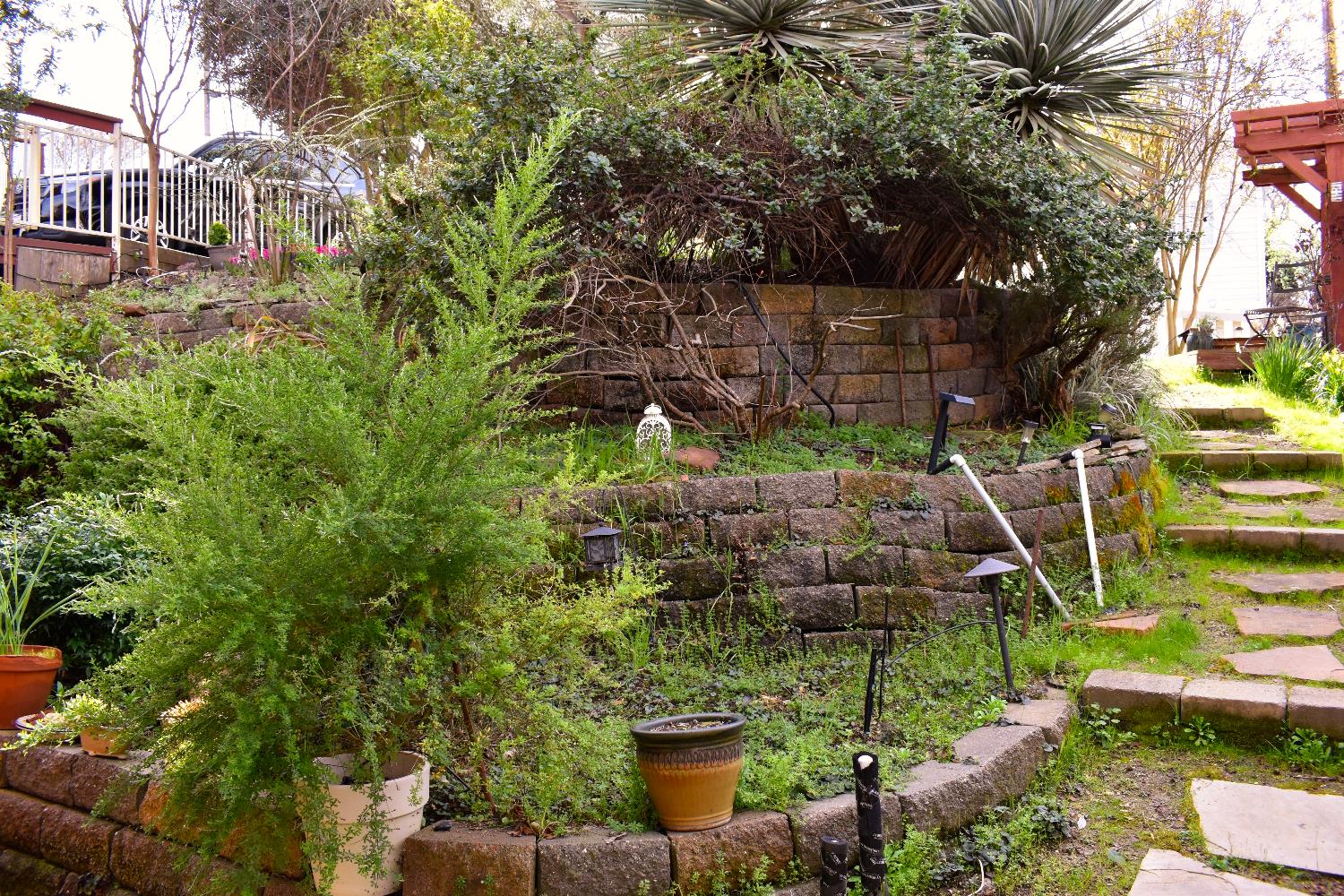 126 Center Street Jackson, CA 95642 - Photo 85 of 95 Terraced garden and parking off Center from open/covered courtyard