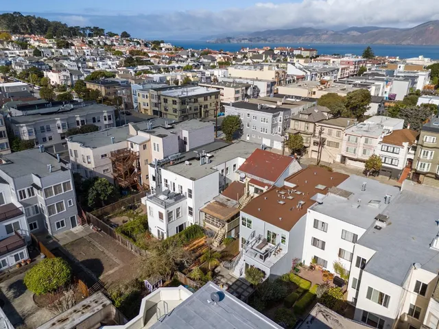 an aerial view of a city