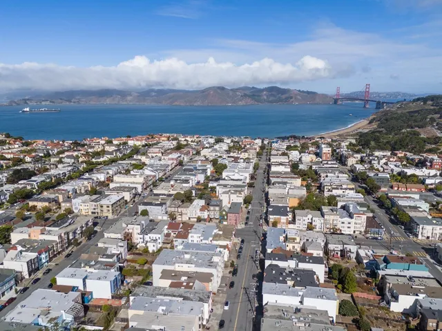 an aerial view of a city