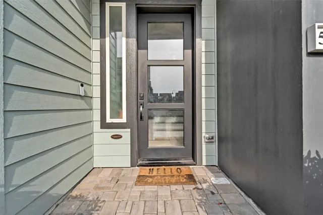 a view of the entrance door of the house
