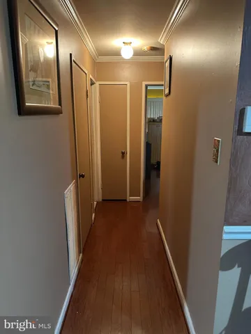 a view of hallway with stairs