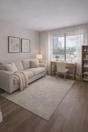 a bedroom with a bed and flat screen tv