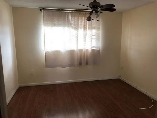 an empty room with a window