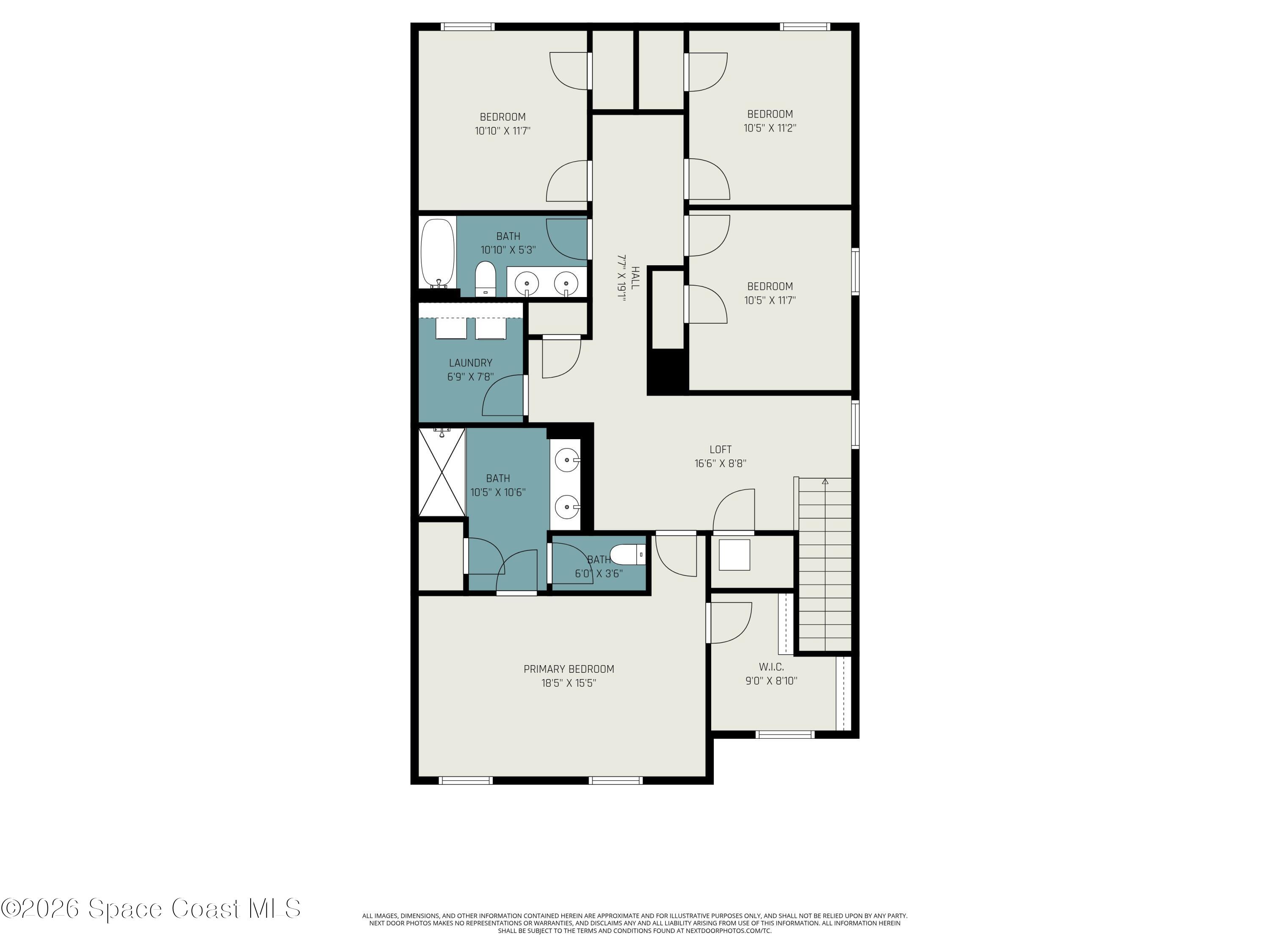 966 Trinity Street Rockledge, FL 32955 - Photo 39 of 41 Floorplan upstairs