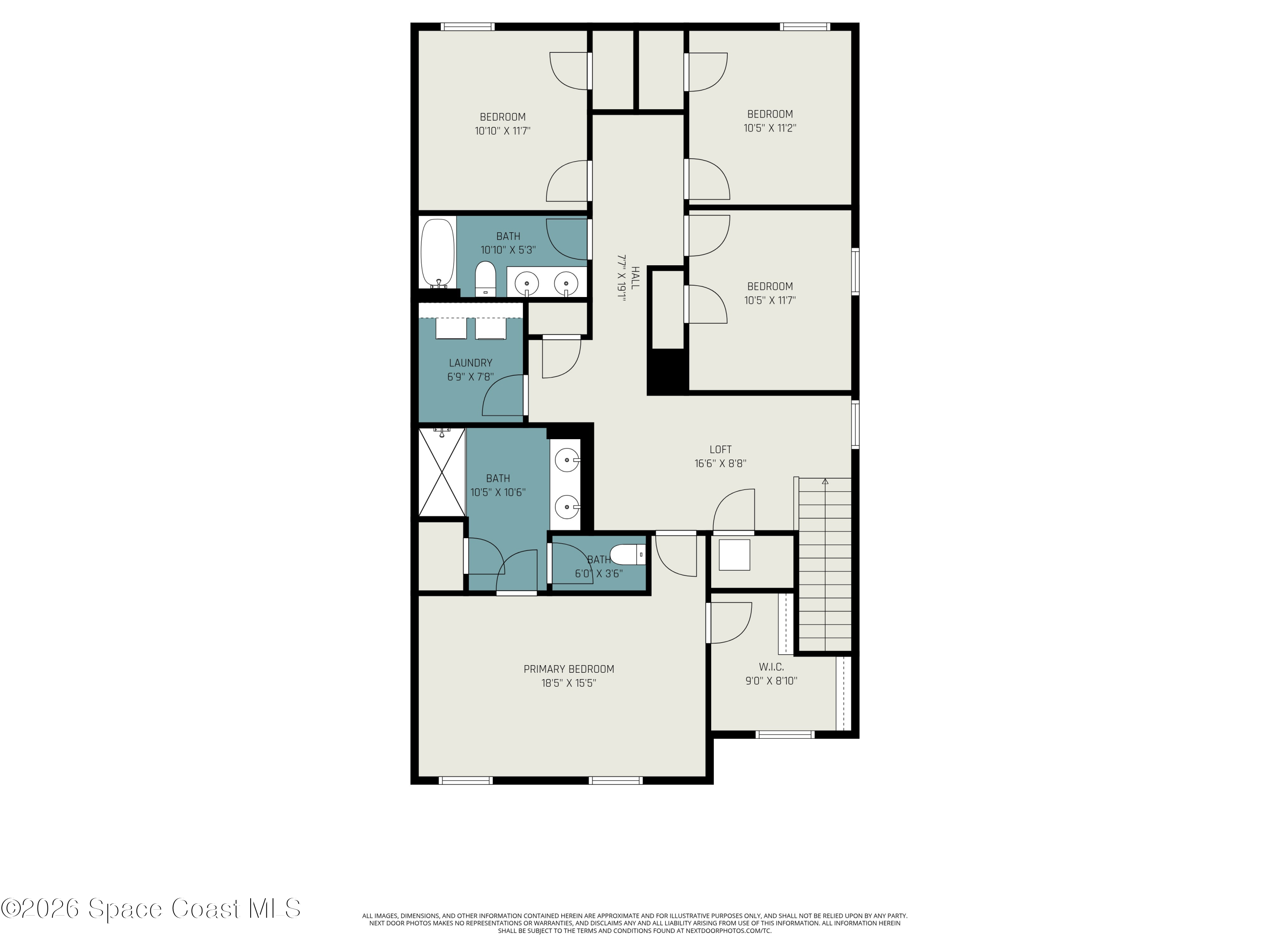 966 Trinity Street Rockledge, FL 32955 - Photo 41 of 41 Floorplan Upstairs