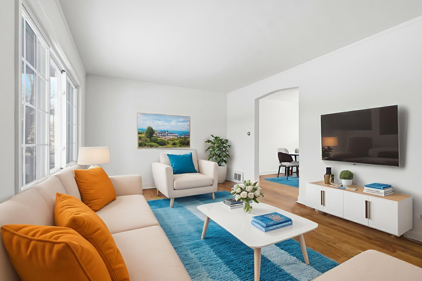 10344 South Albany Avenue Chicago, IL 60655 - Photo 3 of 17 a living room with furniture and a flat screen tv