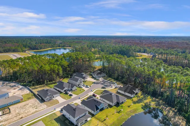 an aerial view of multiple house