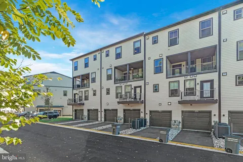 a front view of a building with street view