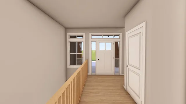 a dining room with furniture and a window