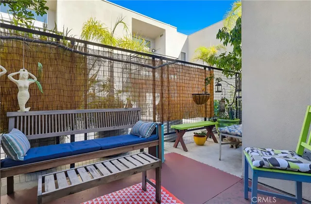 a city view with tall buildings