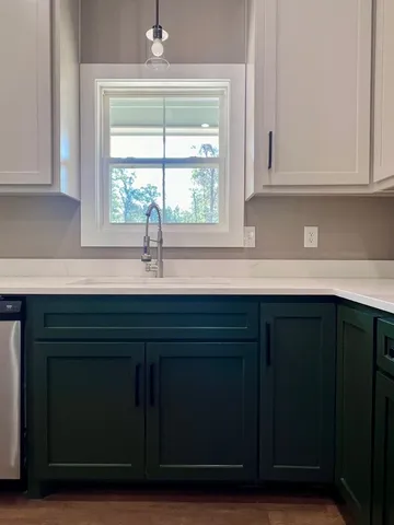 a sink with a window