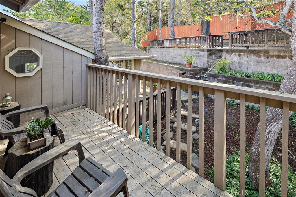 1361 Haddon Drive Cambria, CA 93428 - Photo 16 of 22 a balcony view with couple of chairs on the deck