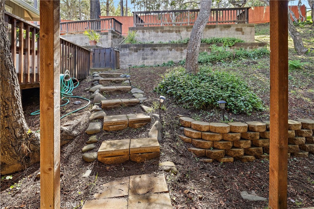 1361 Haddon Drive Cambria, CA 93428 - Photo 22 of 22 a garden view with sitting space