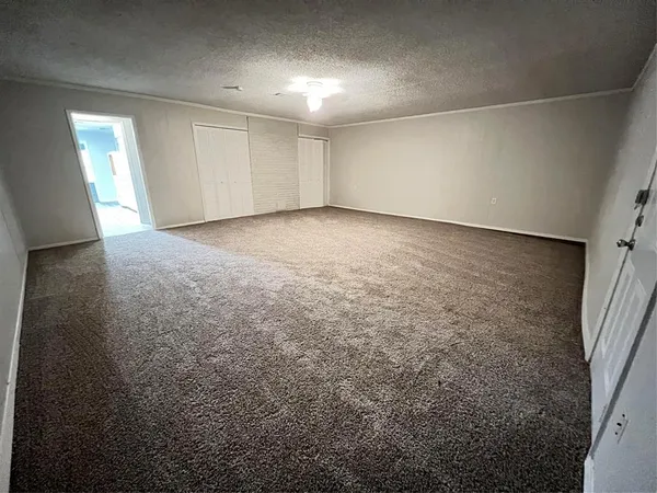 an empty room with a natural light