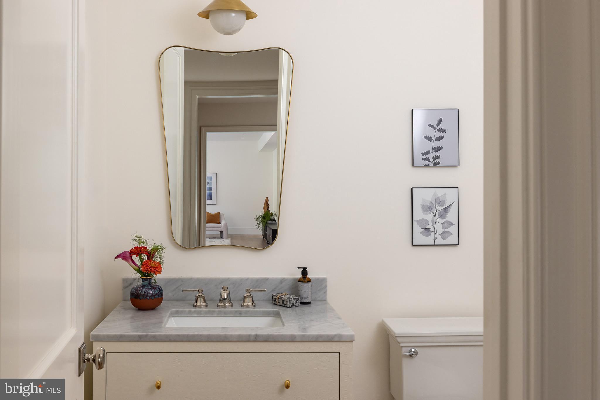 2934 Ellicott Terrace Northwest Washington, DC 20008 - Photo 45 of 55 a bathroom with a sink and a mirror