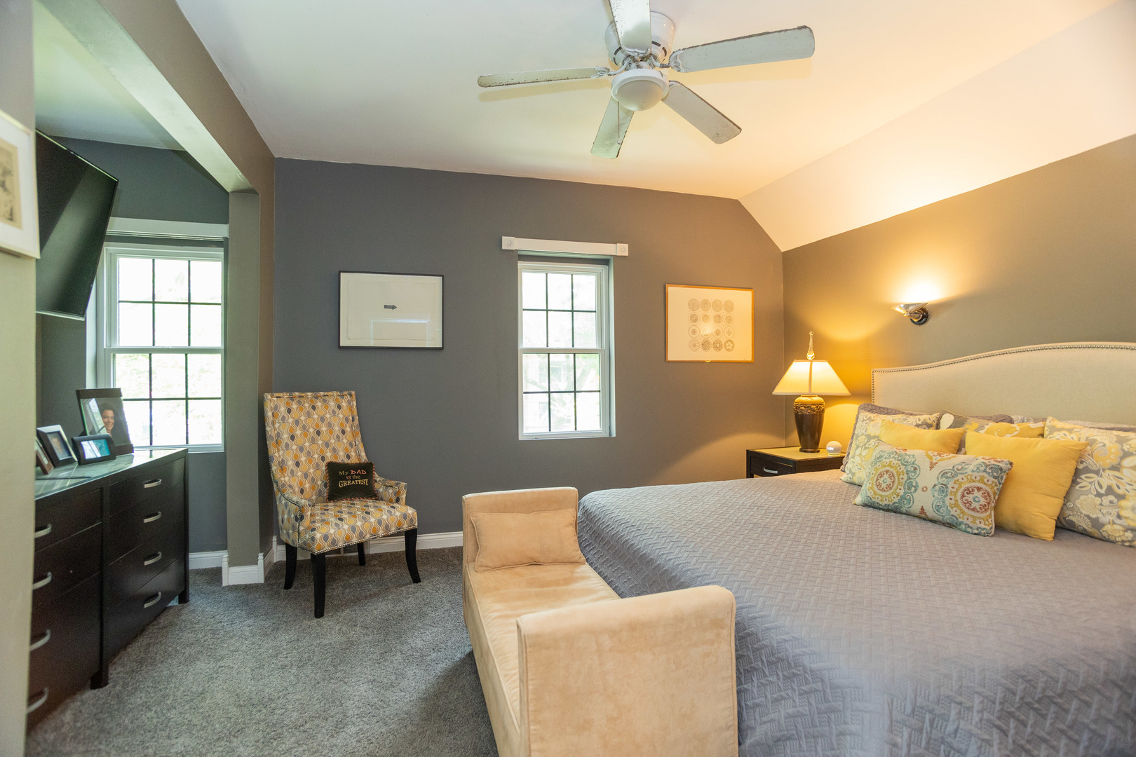 1663 West Farwell Avenue Chicago, IL 60626 - Photo 15 of 29 a bedroom with a bed and a chandelier