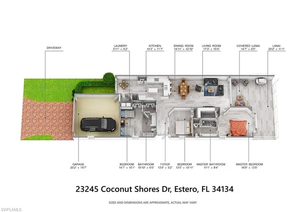 a view of a living room with furniture