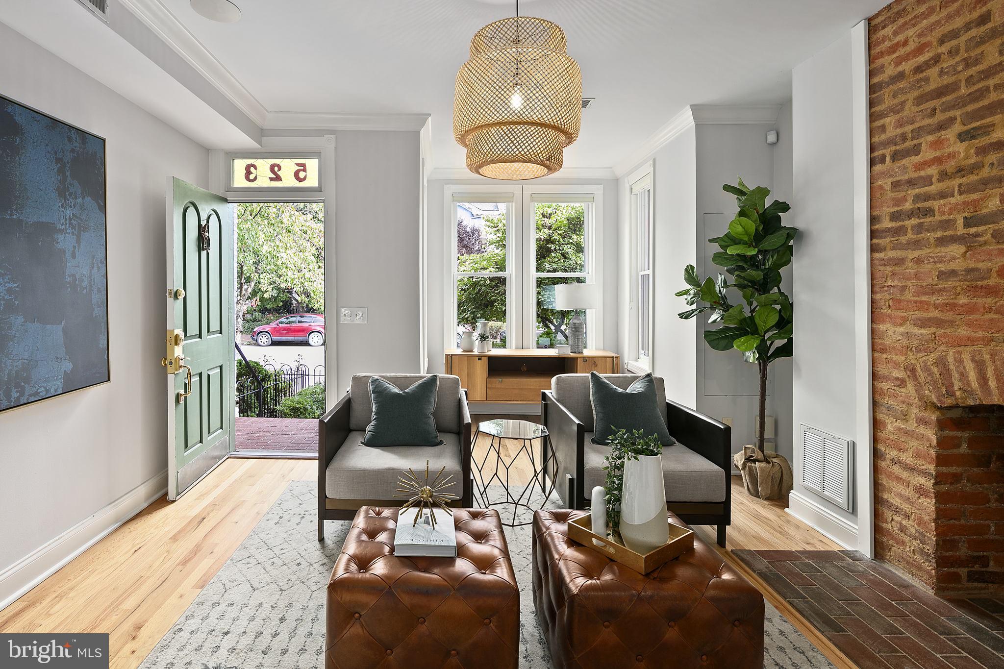 523 F Street Northeast Washington, DC 20002 - Photo 2 of 38 Entrway into gorgeous living room