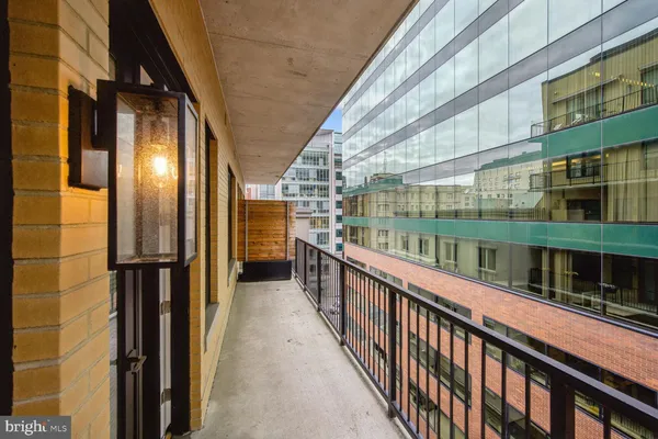 a view of balcony with staircase