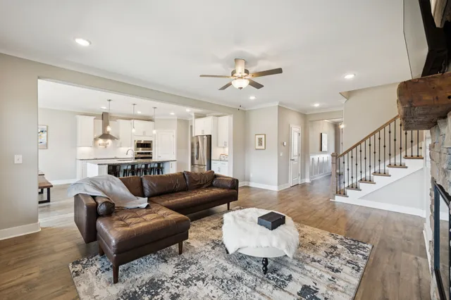 a very nice looking room with a wooden floor