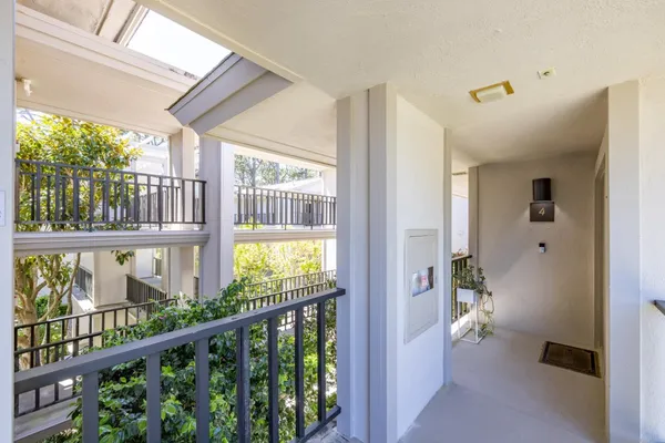 a view of a balcony