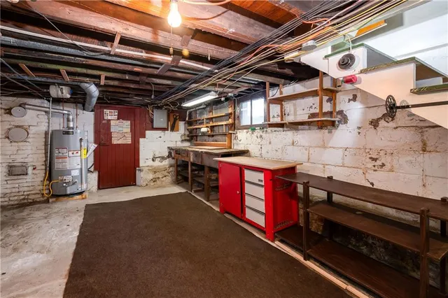 a view of storage and utility room