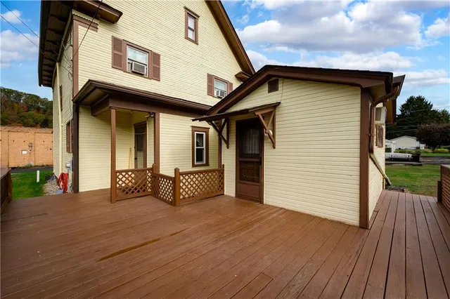 a view of a house with a patio