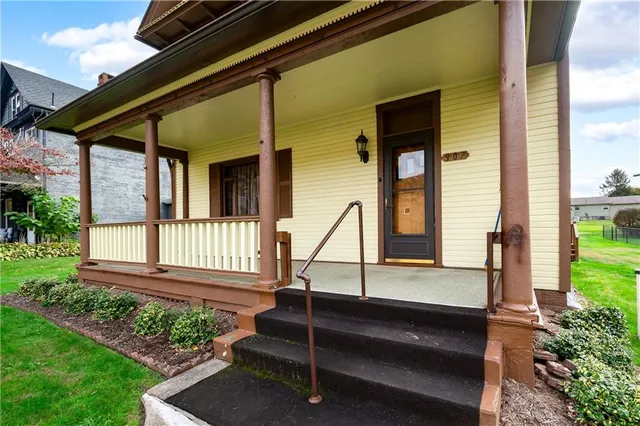 a view of outdoor space and deck