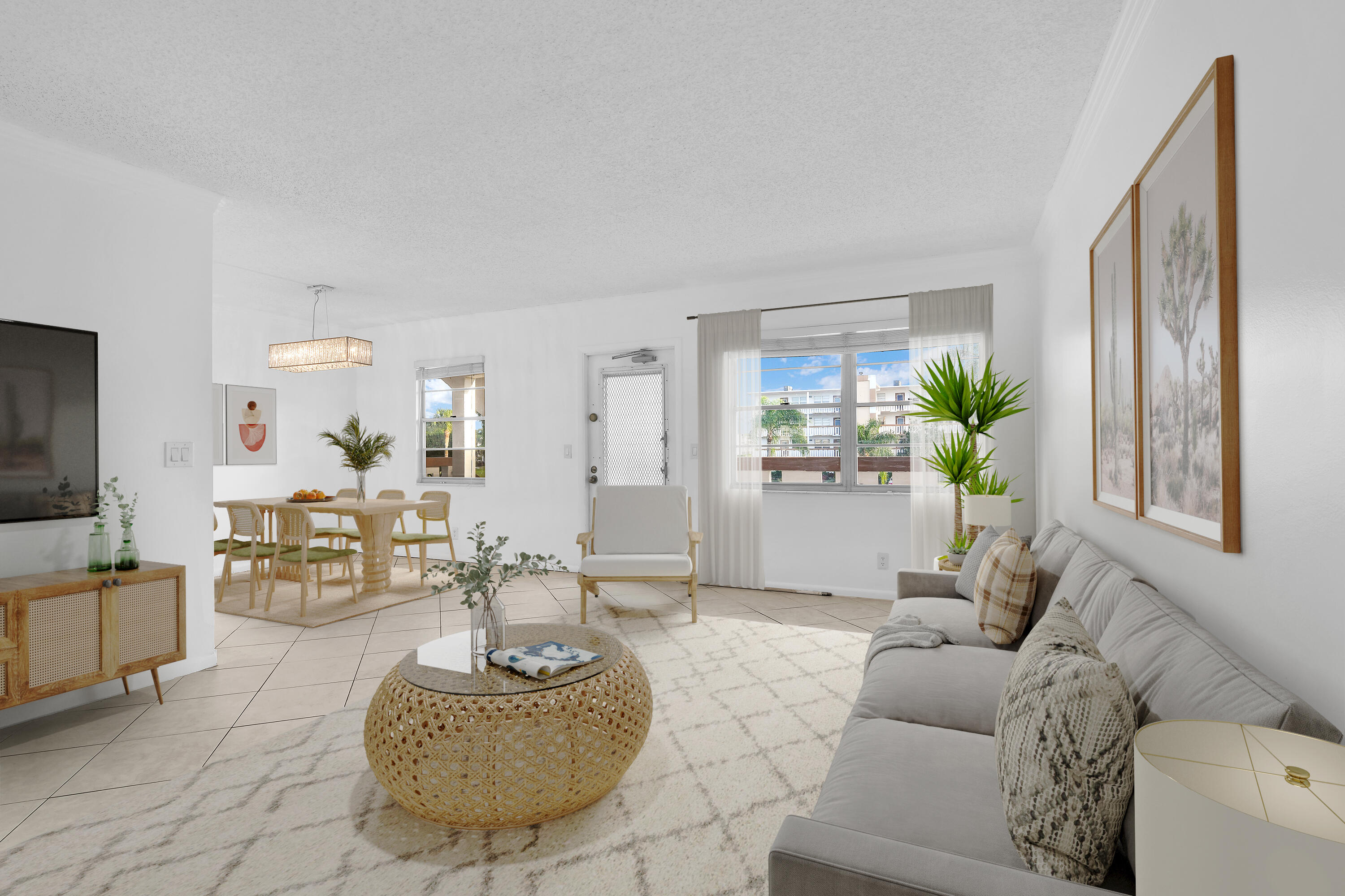 2043 Cornwall C, Unit 2043 Boca Raton, FL 33434 - Photo 3 of 21 Living Room - Virtually Staged