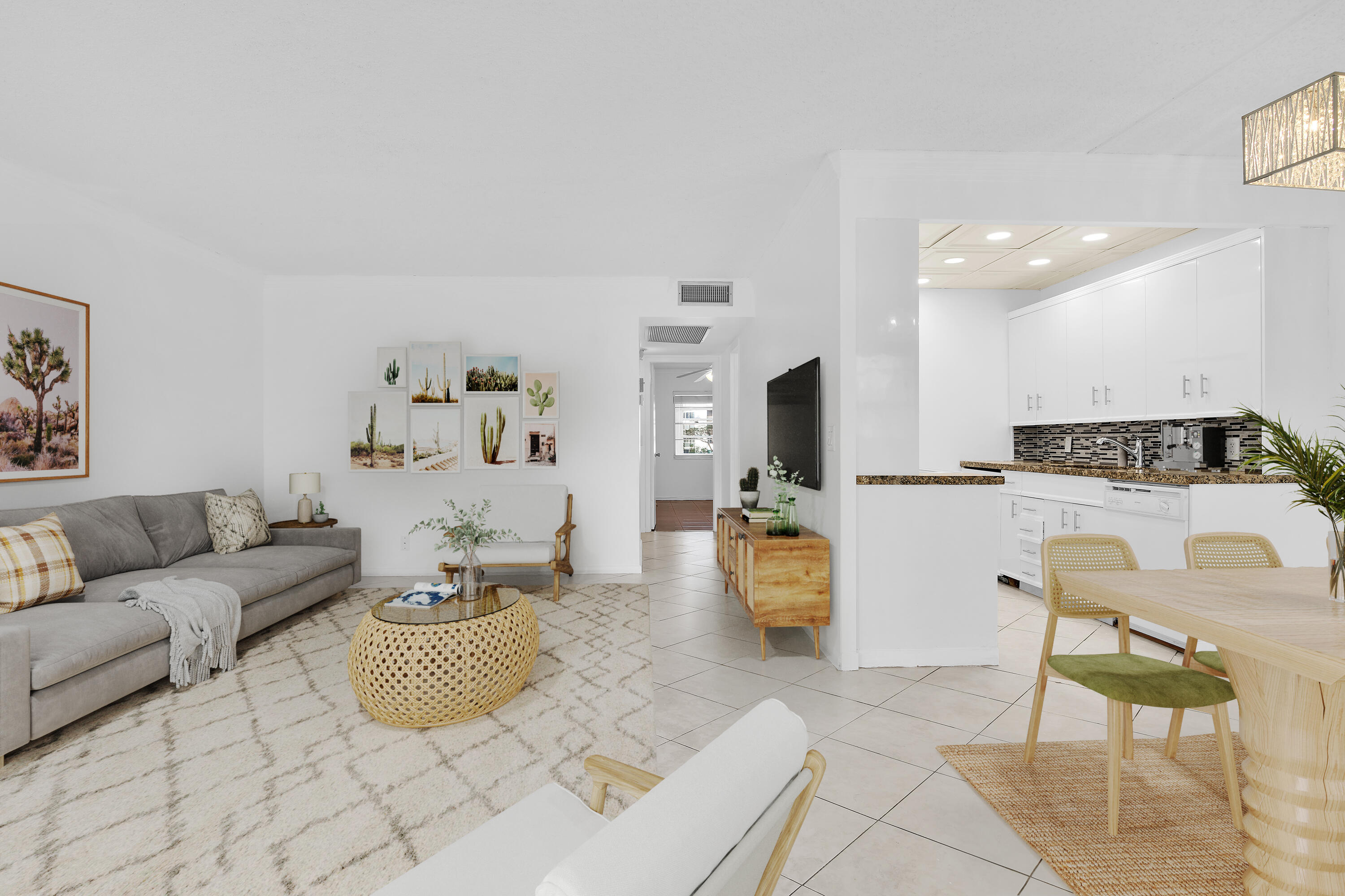 2043 Cornwall C, Unit 2043 Boca Raton, FL 33434 - Photo 5 of 21 Living/Dining - Virtually Staged