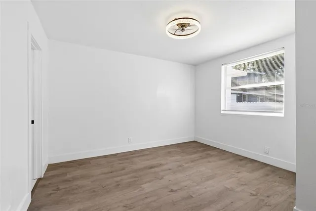 an empty room with a window