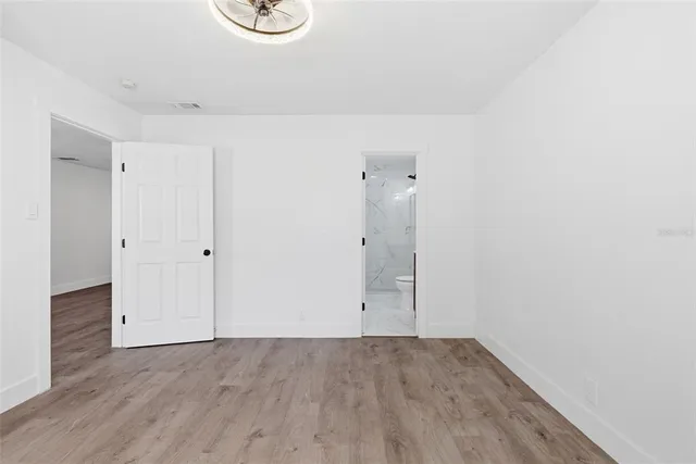 an empty room with a window