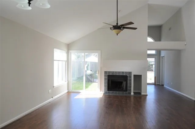 a view of a kitchen with a sink and cabinets