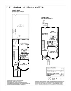 $2,950,000 | 11 1/2 Union Park, Unit 1, Boston, MA 02118