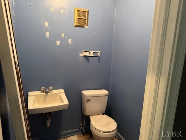 a close view of water heater room