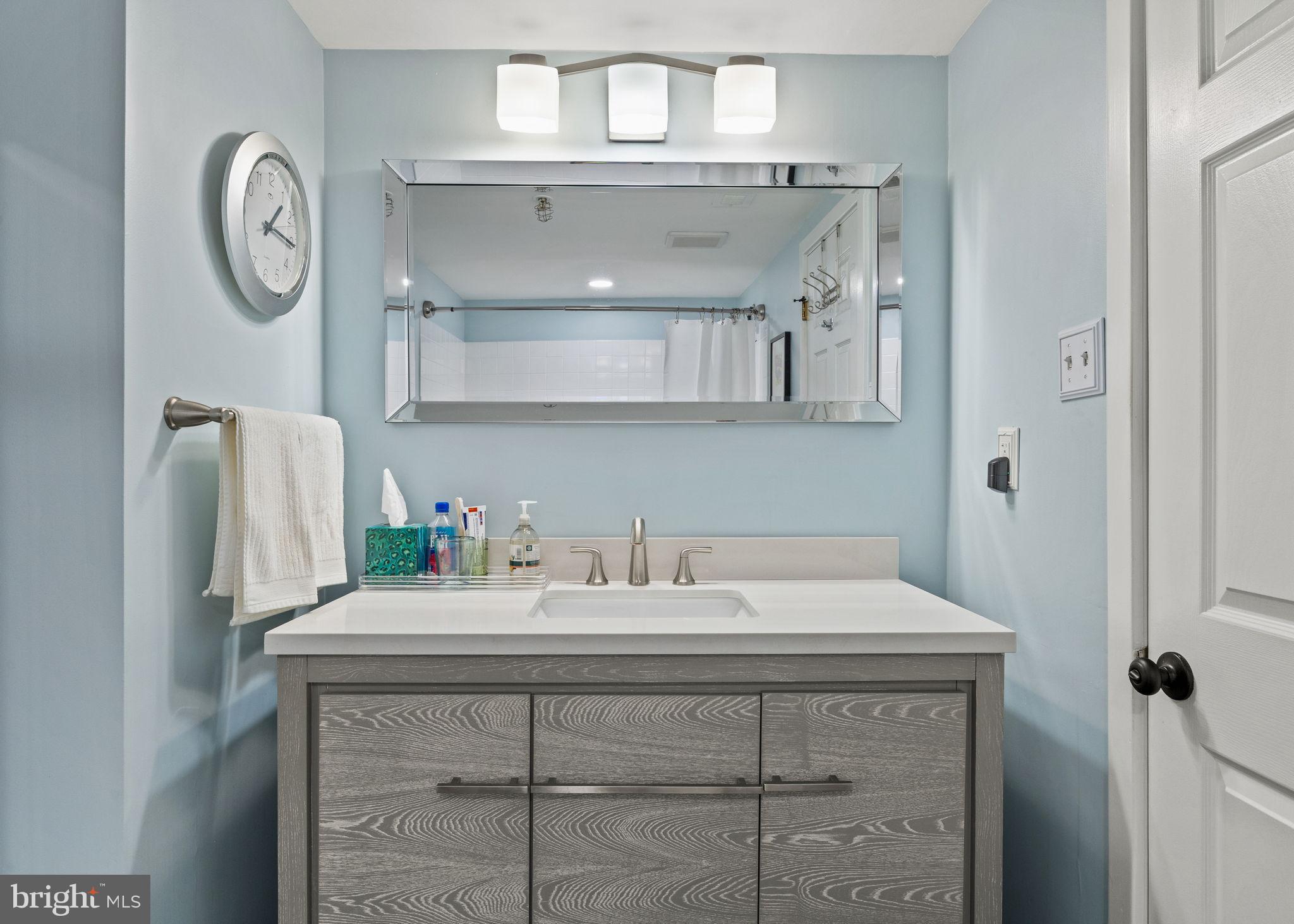 104 Woodside Road, Unit B106 Haverford, PA 19041 - Photo 23 of 31 a bathroom with a sink and a mirror