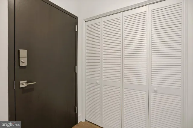 a view of a bathroom with a window