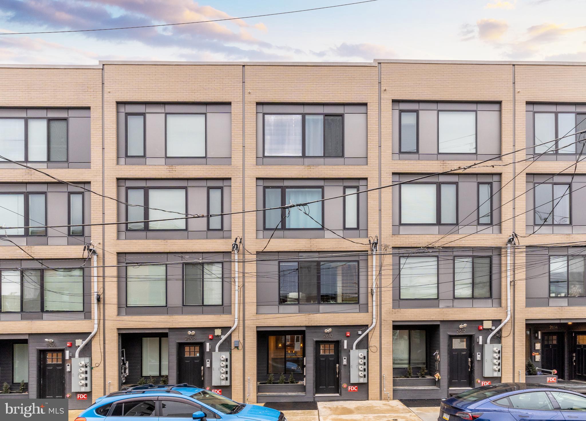 a front view of an apartment