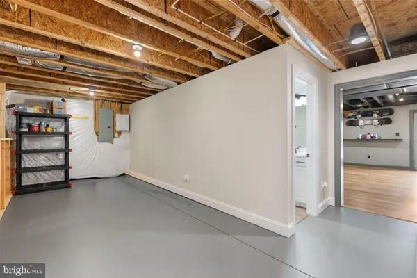 a view of storage and utility room