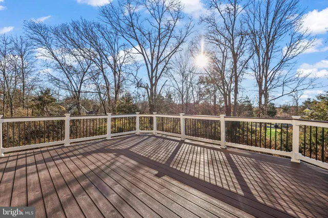 a view of deck with wooden floor and fence