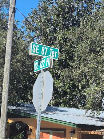 a view of a wooden sign board