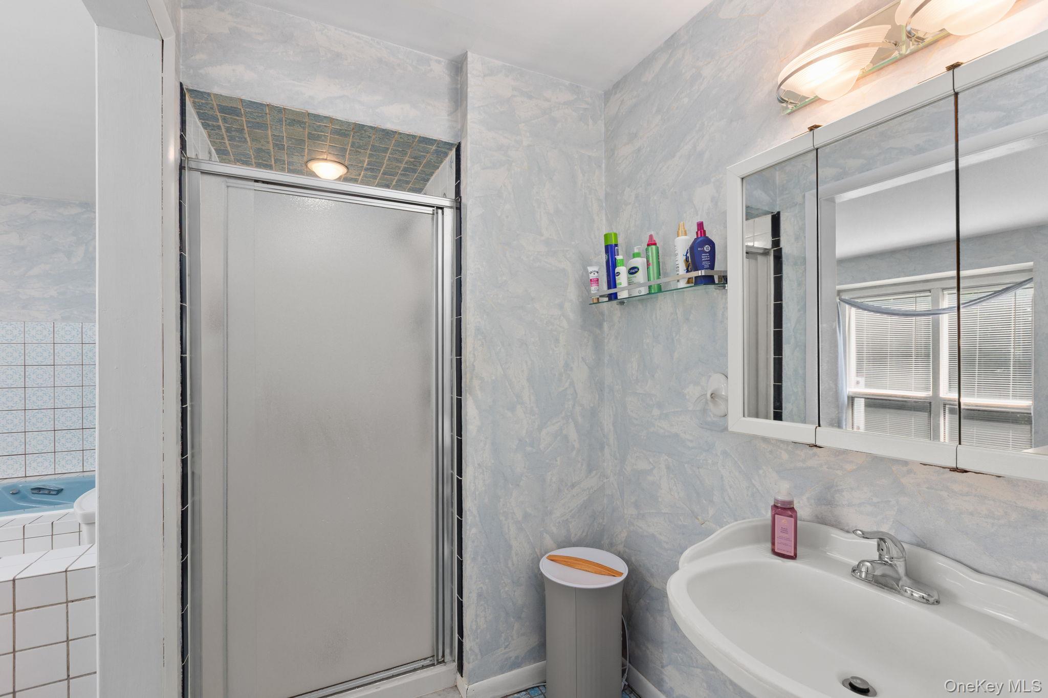 25 Harmony Road Brewster, NY 10509 - Photo 25 of 42 En-Suite bathroom with standup shower, sink and tri-view medicine cabinet.